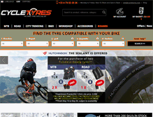 Tablet Screenshot of cycletyres.com